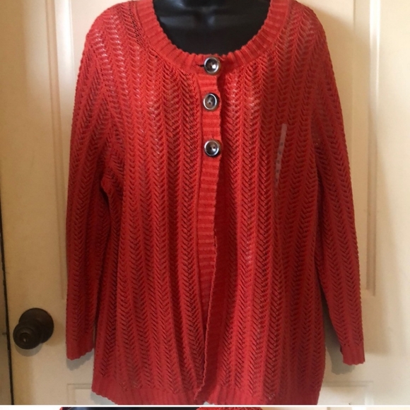 Jones New York Sweaters - Jones of New York Crocheted Cardigan | 1X